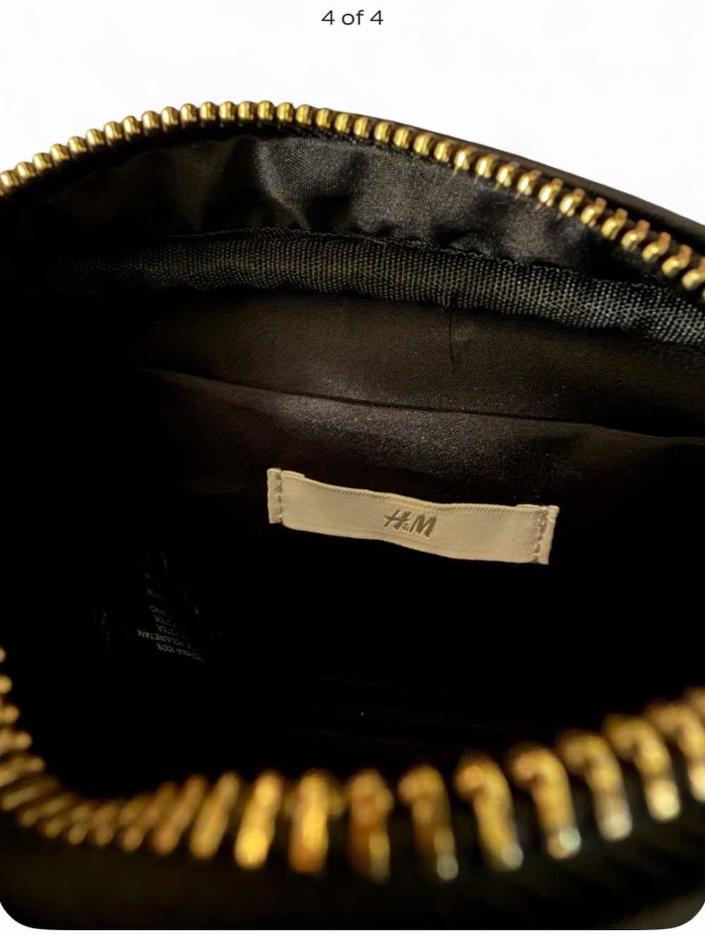H&M Black leather crossbody bag with gold hardware great condition - Picture 4 of 4